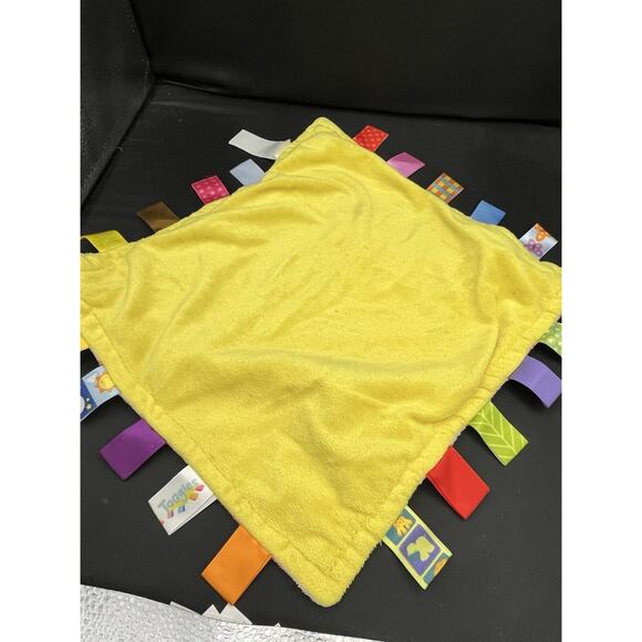 Taggies Little Taggies Lovey Pink Flowers and Butterflies Yellow Back Soft - Picture 3 of 4